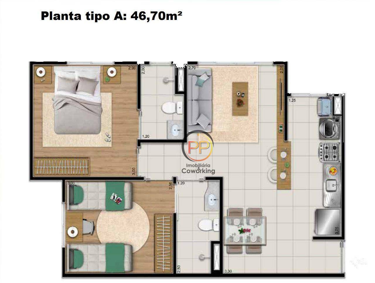 Apartamento Lançamentos com 2 quartos, 46m² - Foto 1