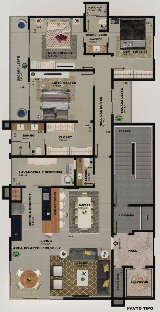 Apartamento à venda com 3 quartos, 139m² - Foto 10