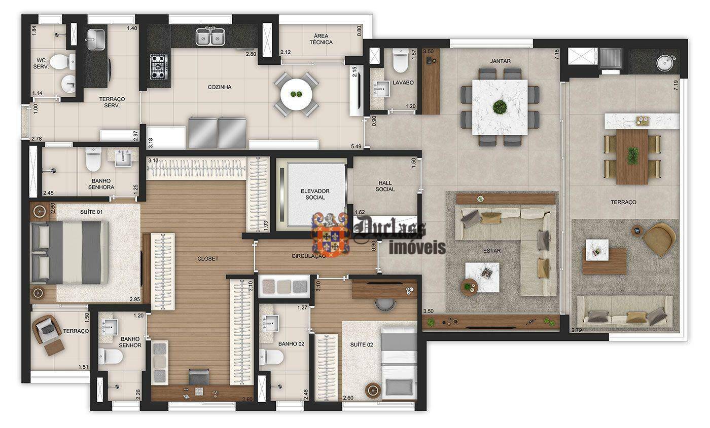 Apartamento à venda com 3 quartos, 141m² - Foto 31