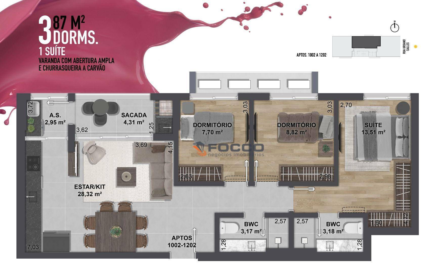 Apartamento à venda com 3 quartos, 107m² - Foto 18