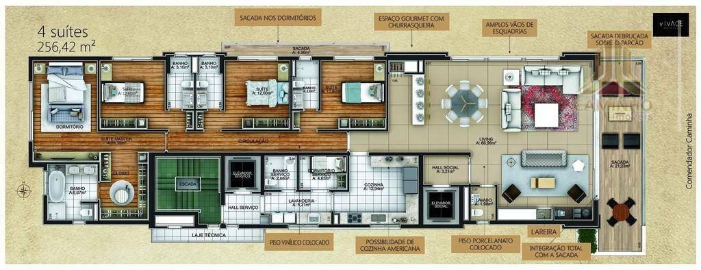 Apartamento à venda com 4 quartos, 256m² - Foto 24