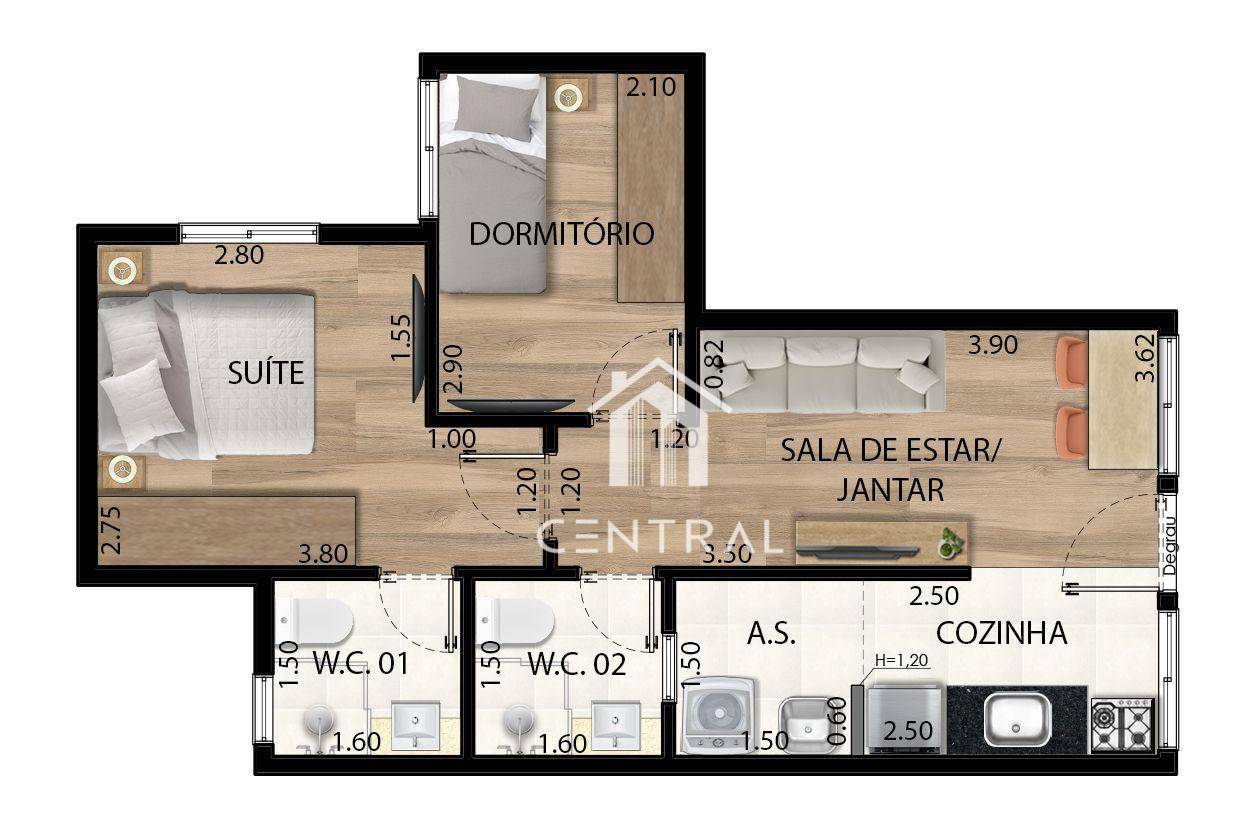 Apartamento, 2 quartos, 36 m² - Foto 49