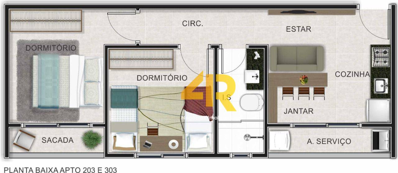 Apartamento à venda com 2 quartos, 80m² - Foto 4