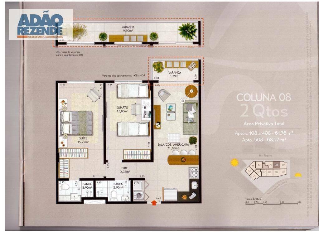 Apartamento à venda com 2 quartos, 68m² - Foto 33