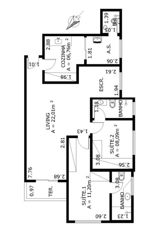 Apartamento à venda com 2 quartos, 76m² - Foto 5