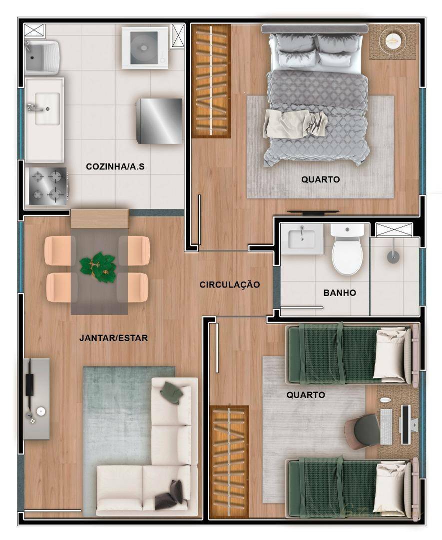 Apartamento para alugar com 2 quartos, 44m² - Foto 34