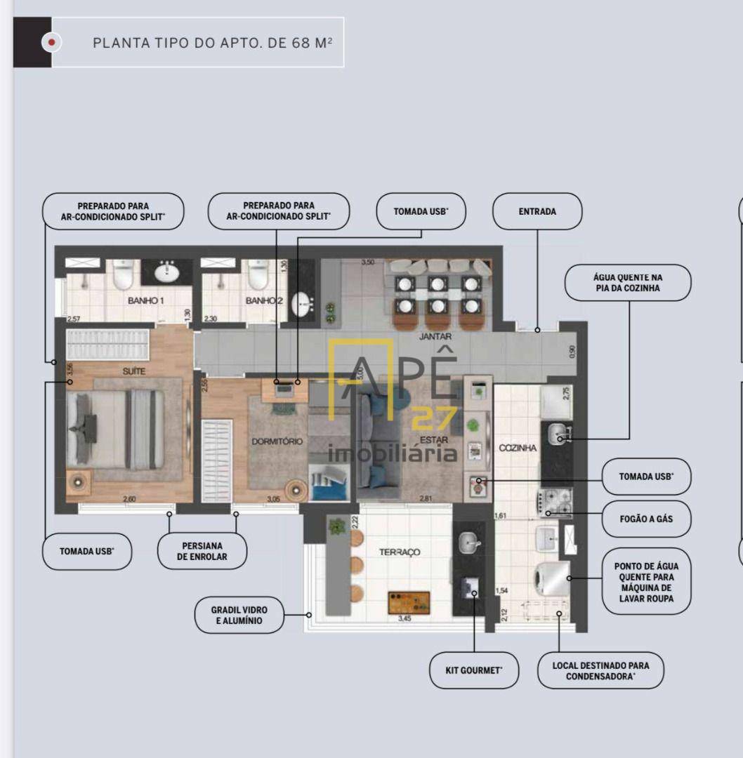 Apartamento à venda com 2 quartos, 68m² - Foto 33