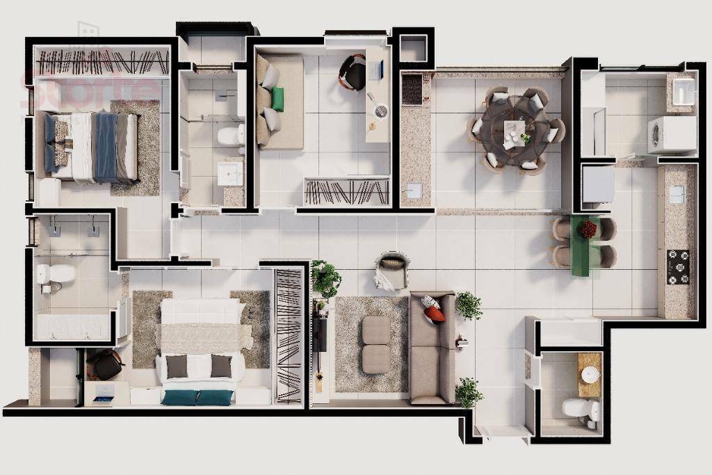 Apartamento à venda com 3 quartos, 97m² - Foto 4