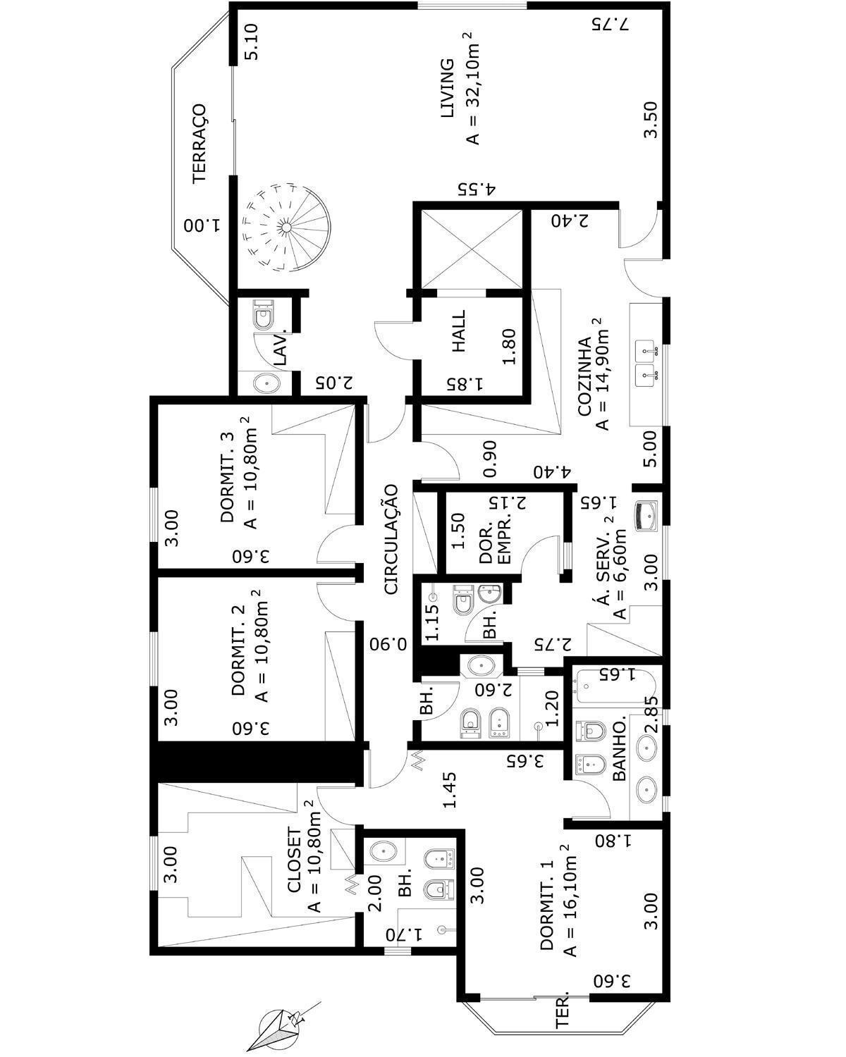 Apartamento à venda com 4 quartos, 156m² - Foto 3