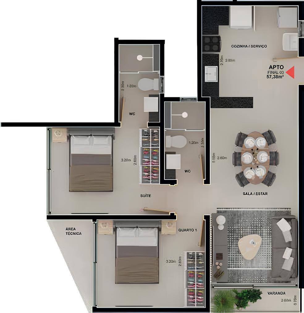 Apartamento à venda com 3 quartos, 7151m² - Foto 18