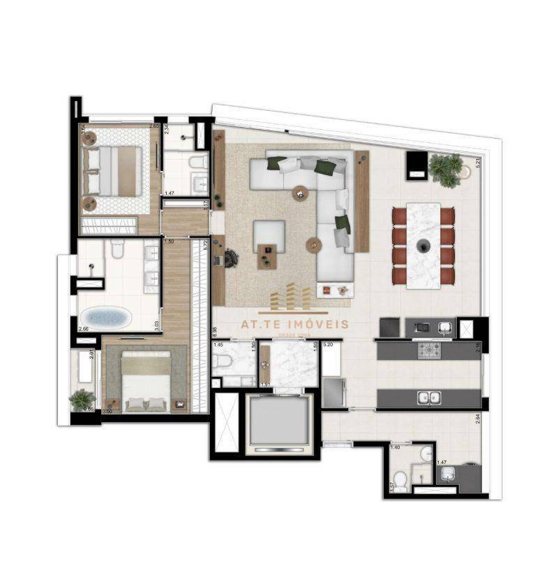 Apartamento à venda com 3 quartos, 142m² - Foto 13