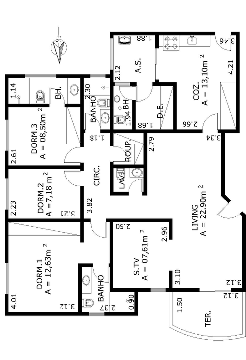 Apartamento à venda com 4 quartos, 123m² - Foto 8