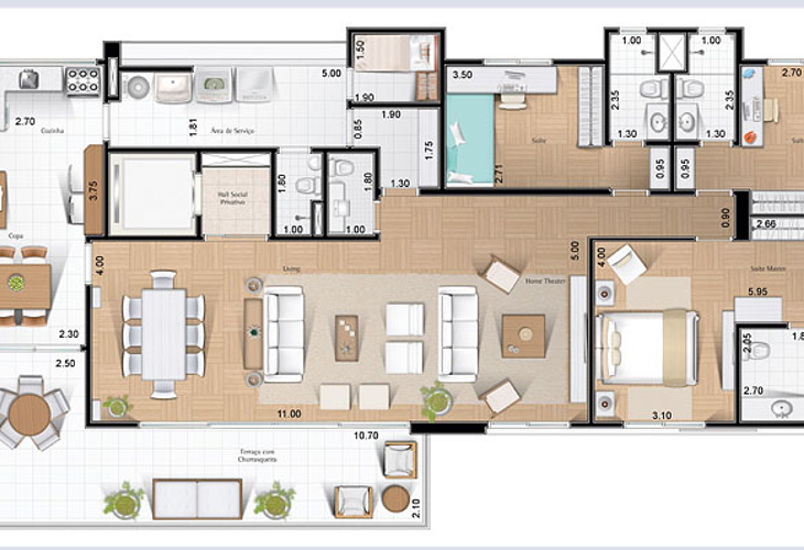 Apartamento à venda com 4 quartos, 190m² - Foto 9