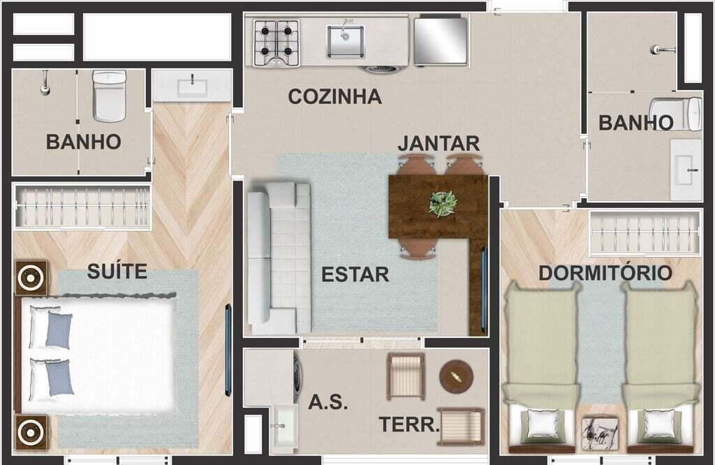 Apartamento à venda com 2 quartos, 46m² - Foto 30