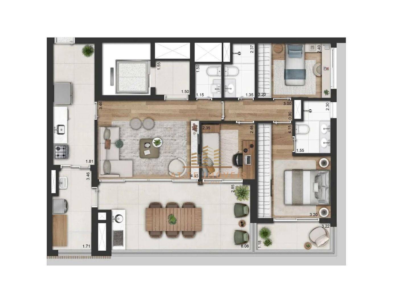 Apartamento à venda com 3 quartos, 111m² - Foto 10