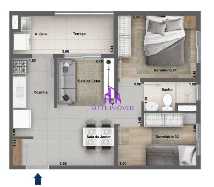 Apartamento à venda com 2 quartos, 35m² - Foto 60