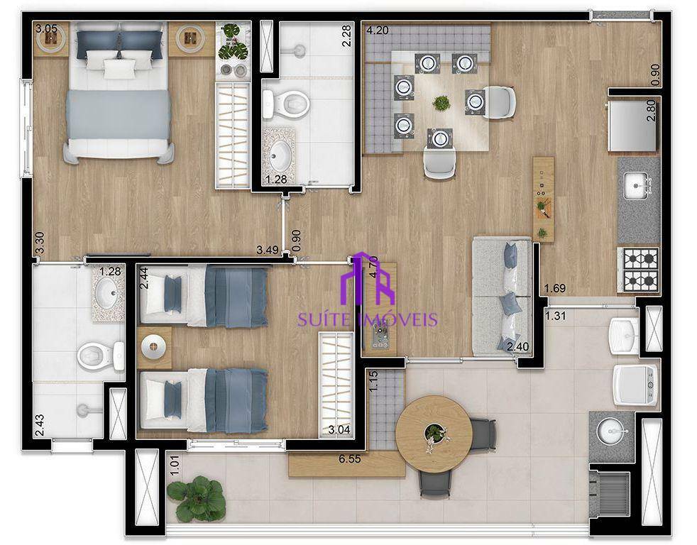 Apartamento à venda com 2 quartos, 62m² - Foto 14