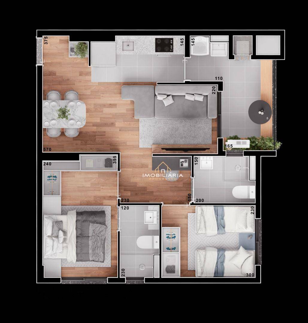 Apartamento à venda com 2 quartos, 60m² - Foto 9