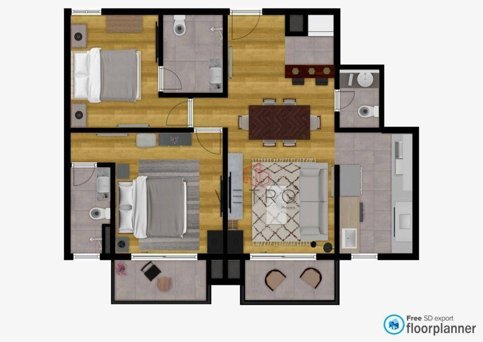 Apartamento à venda com 2 quartos, 79m² - Foto 7