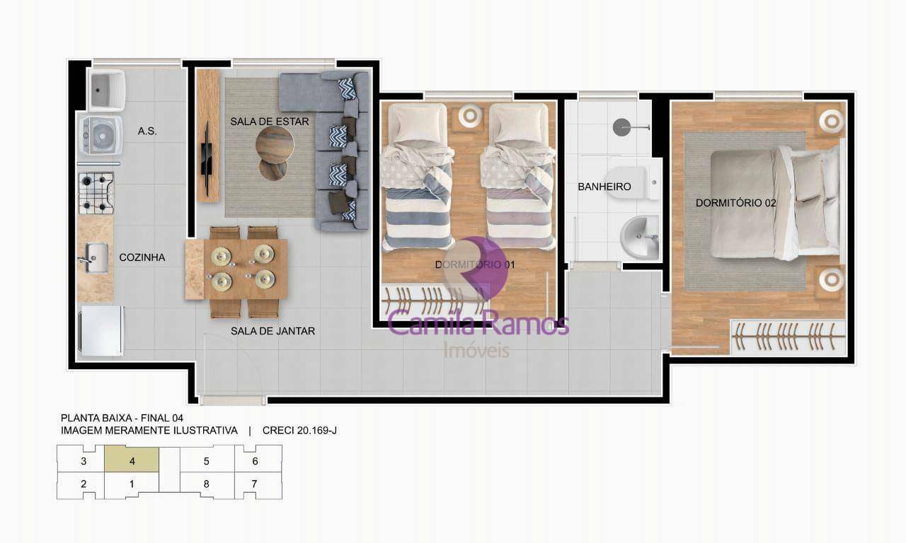 Apartamento à venda com 2 quartos, 46m² - Foto 22