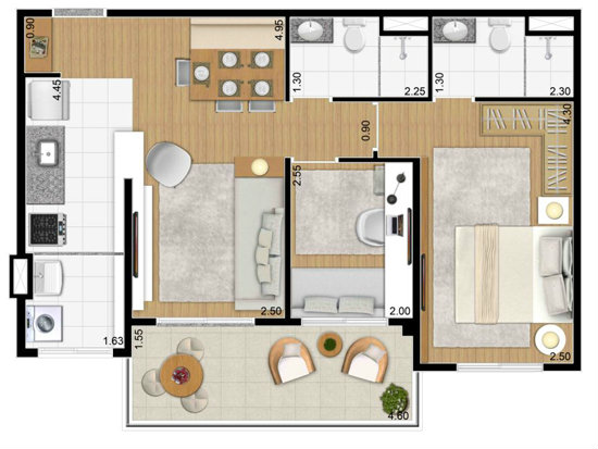 Apartamento à venda com 2 quartos, 109m² - Foto 7