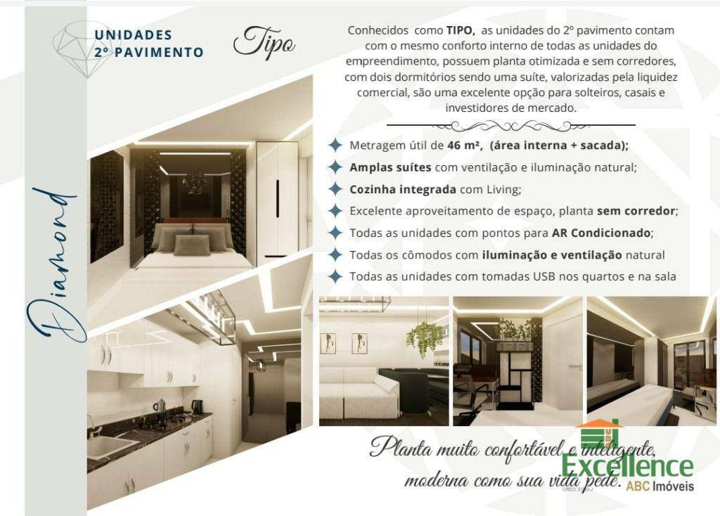 Apartamento à venda com 2 quartos, 46m² - Foto 2