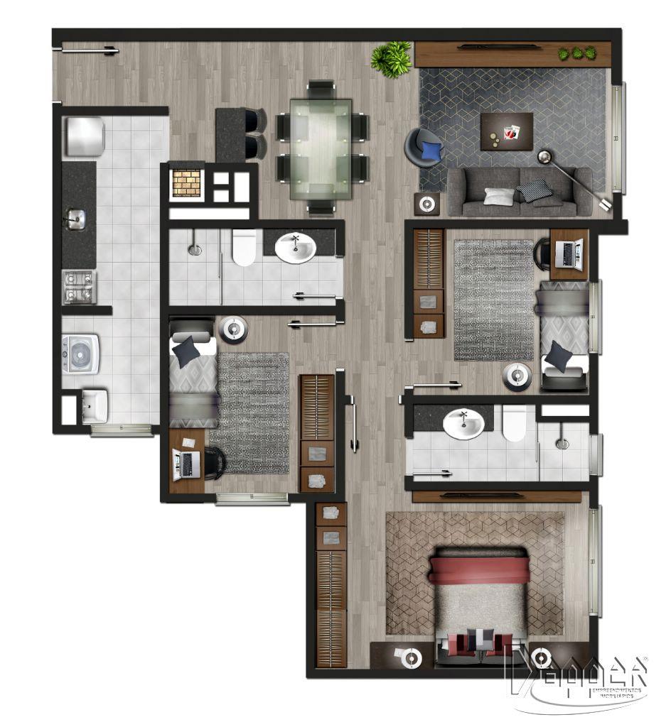 Apartamento à venda com 3 quartos, 86m² - Foto 9