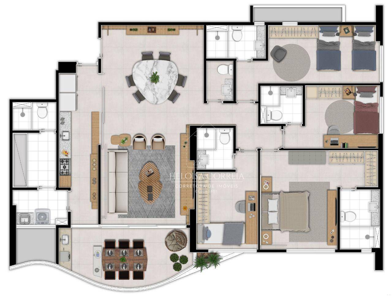 Apartamento à venda com 4 quartos, 150m² - Foto 1