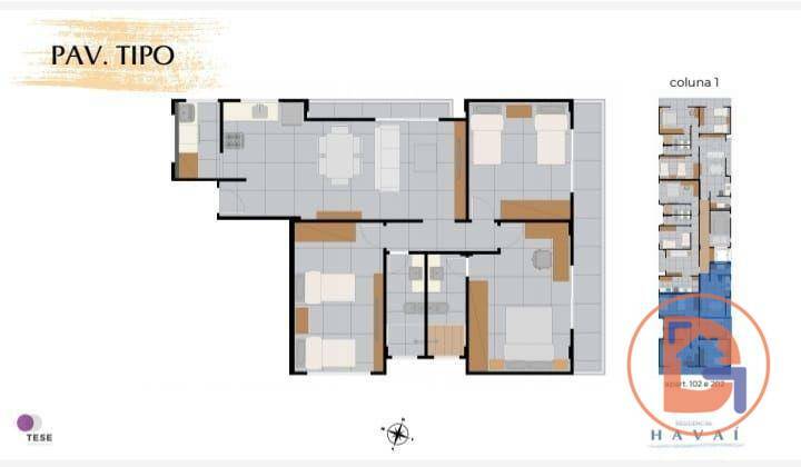 Apartamento à venda com 2 quartos, 66m² - Foto 4