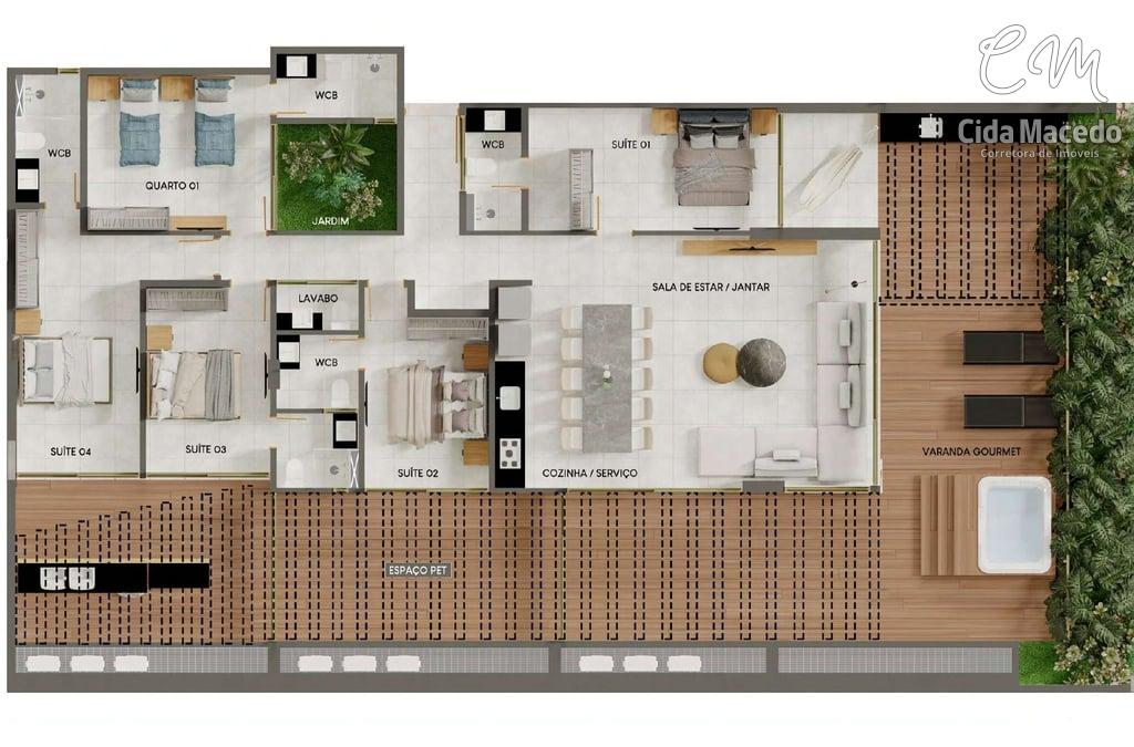 Flat/Apart Hotel à venda com 3 quartos, 136m² - Foto 42