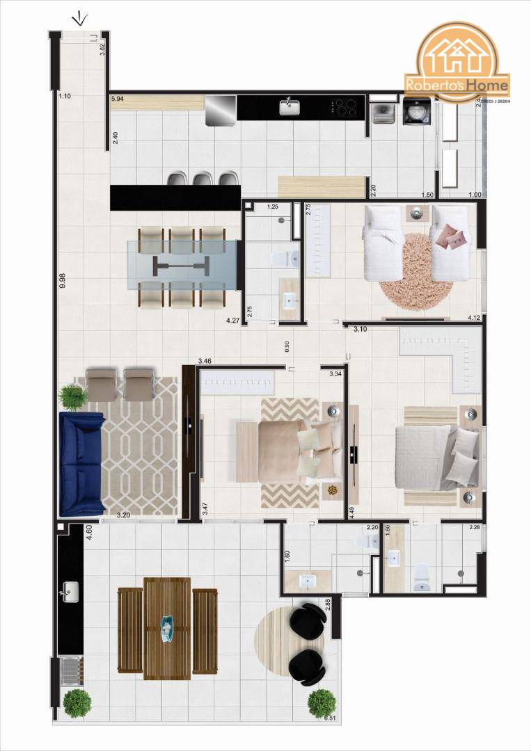 Apartamento à venda com 3 quartos, 112m² - Foto 10