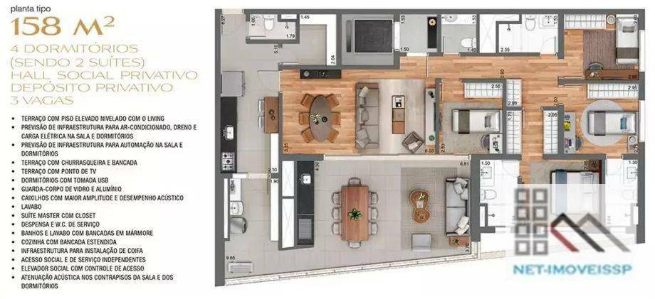 Apartamento à venda com 4 quartos, 158m² - Foto 25