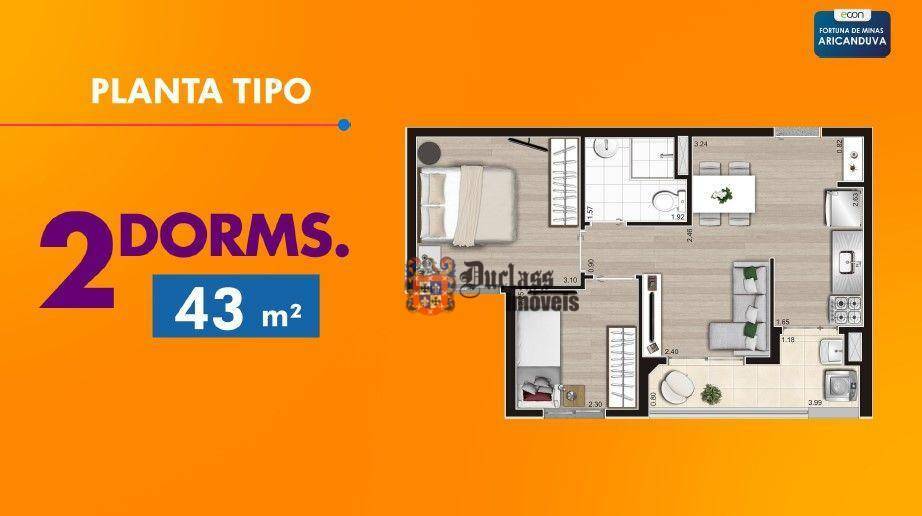 Apartamento à venda com 2 quartos, 40m² - Foto 37