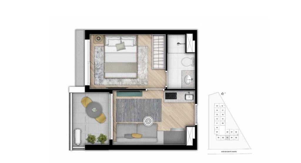 Apartamento à venda com 1 quarto, 27m² - Foto 84