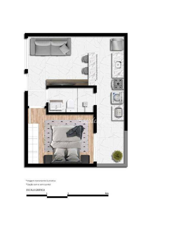 Apartamento à venda com 1 quarto, 26m² - Foto 6