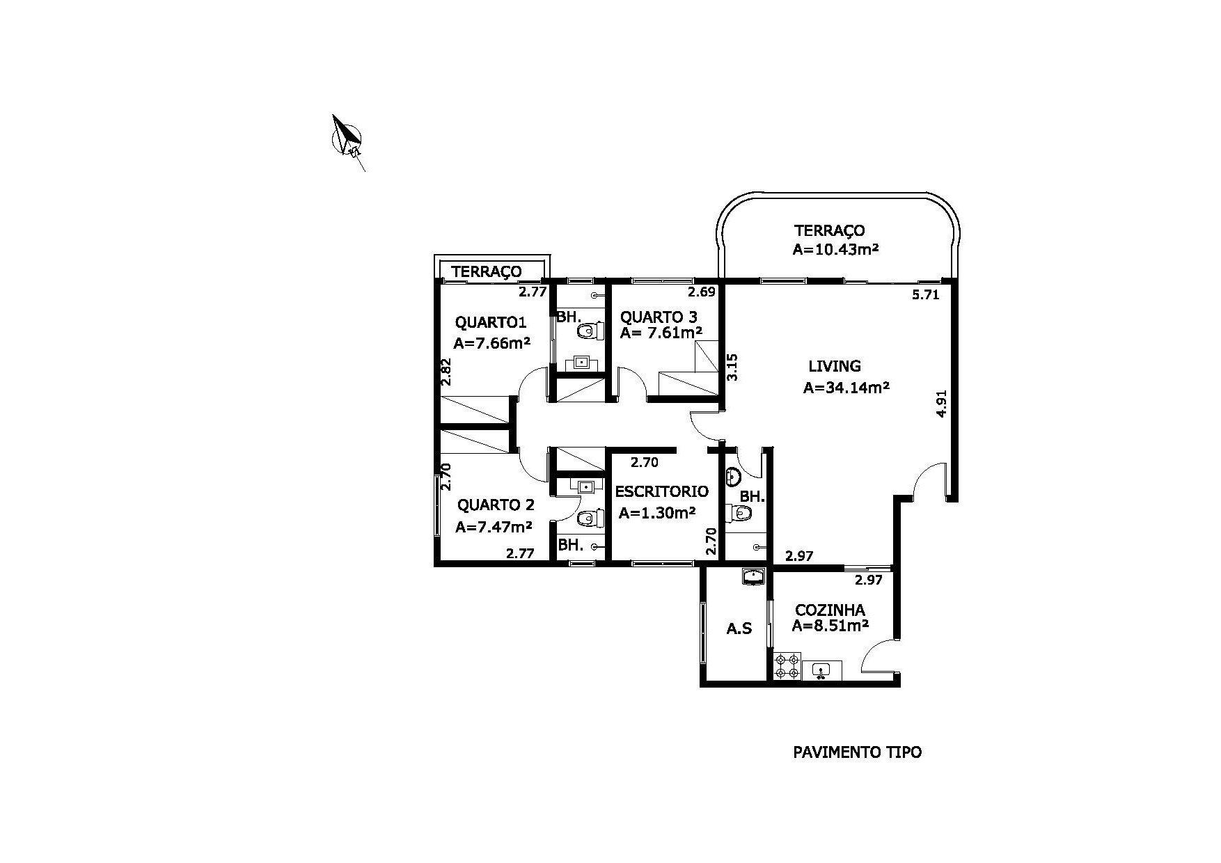 Apartamento à venda com 4 quartos, 117m² - Foto 2