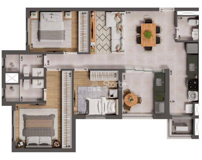 Apartamento à venda com 2 quartos, 68m² - Foto 21