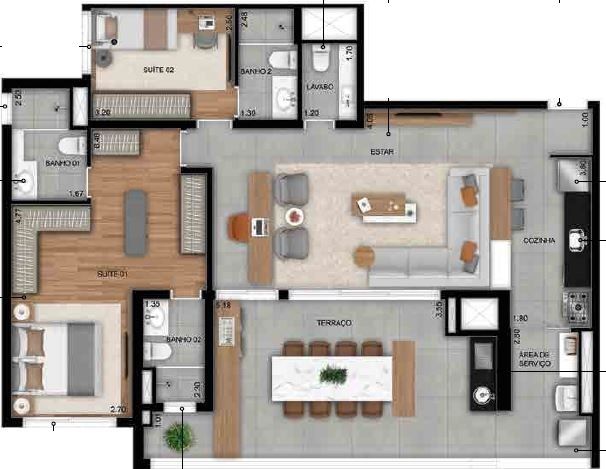 Apartamento à venda com 3 quartos, 120m² - Foto 5