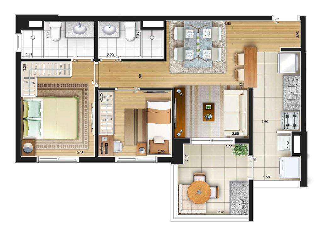 Apartamento à venda com 2 quartos, 57m² - Foto 25