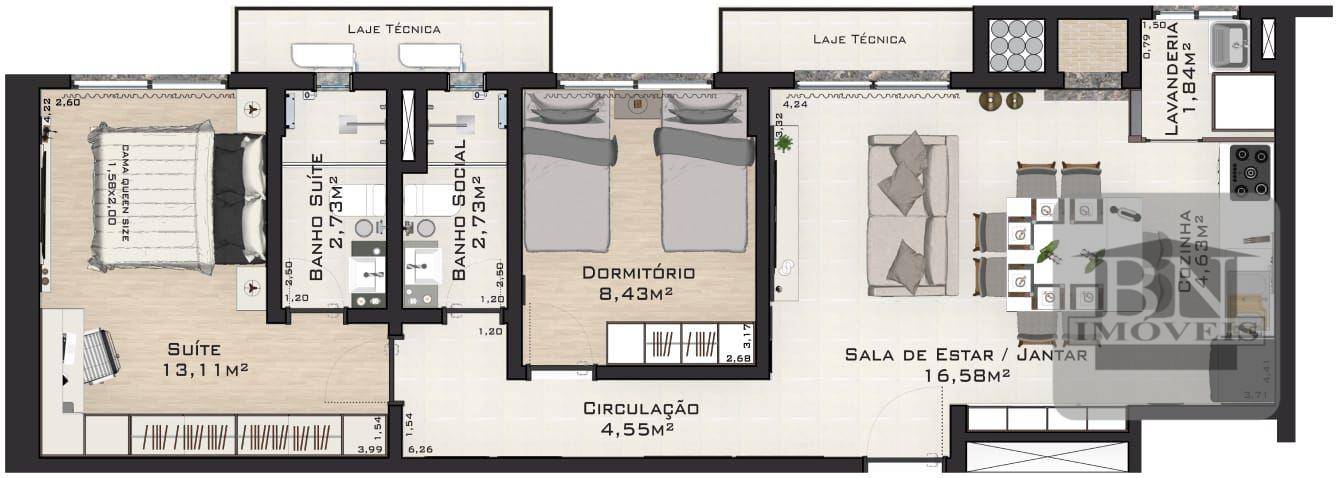 Apartamento à venda com 2 quartos, 89m² - Foto 3