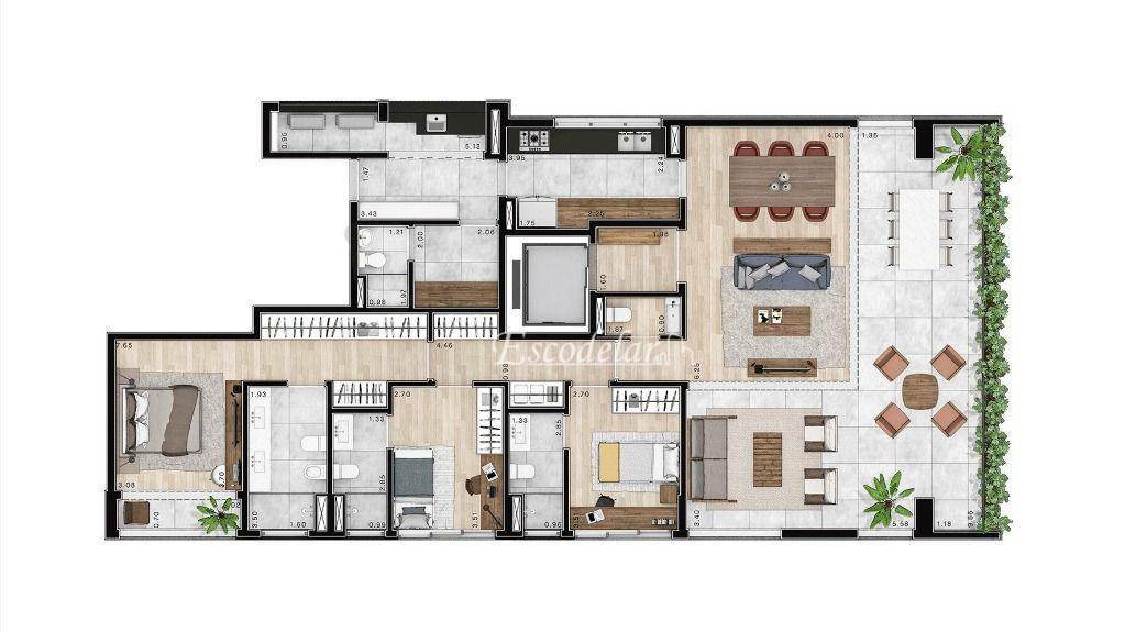 Apartamento à venda com 2 quartos, 134m² - Foto 2