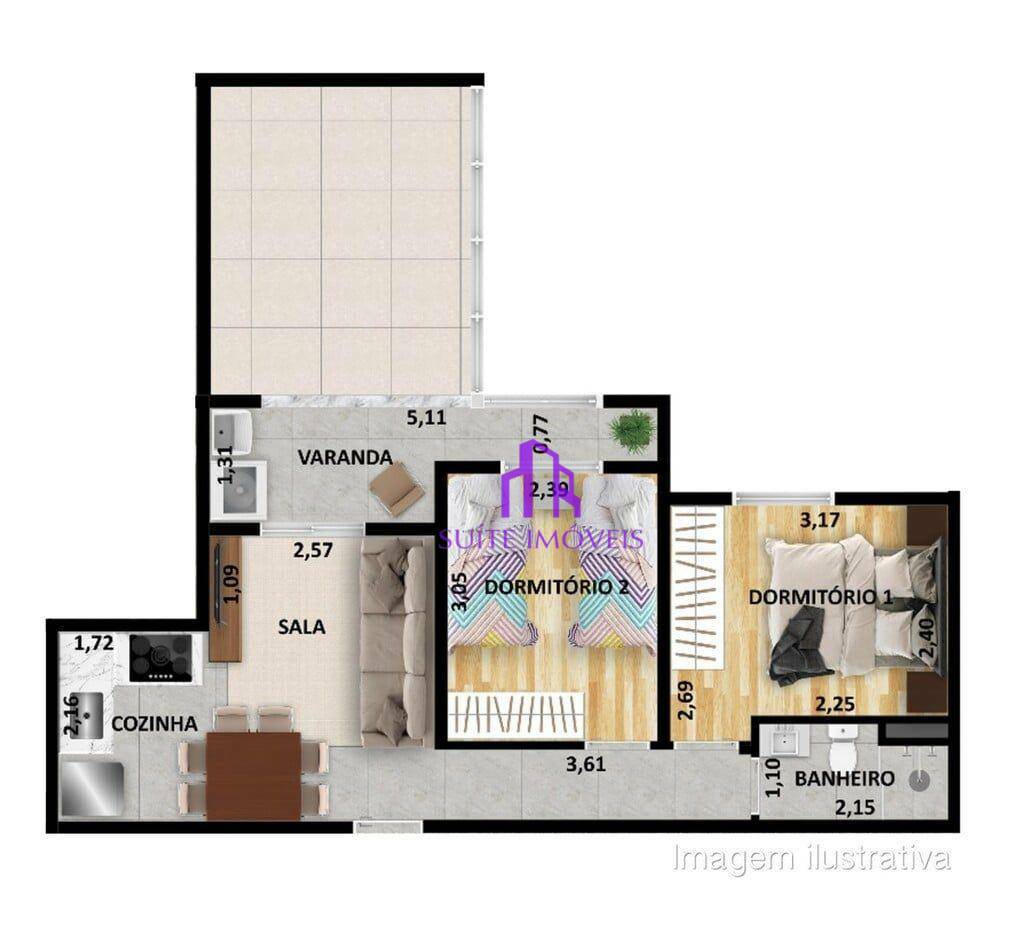 Apartamento à venda com 2 quartos, 115m² - Foto 11