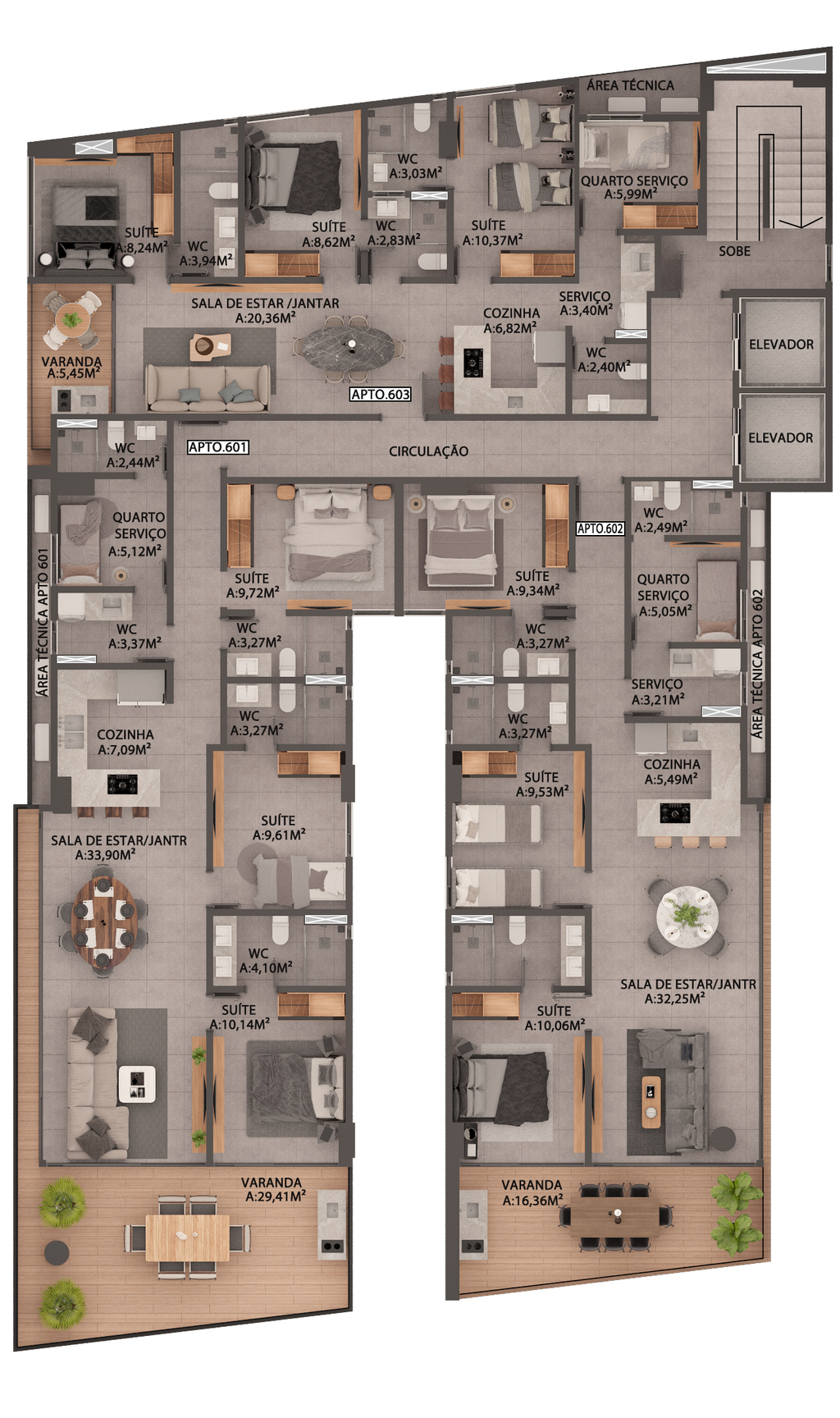 Apartamento à venda com 3 quartos, 14607m² - Foto 17