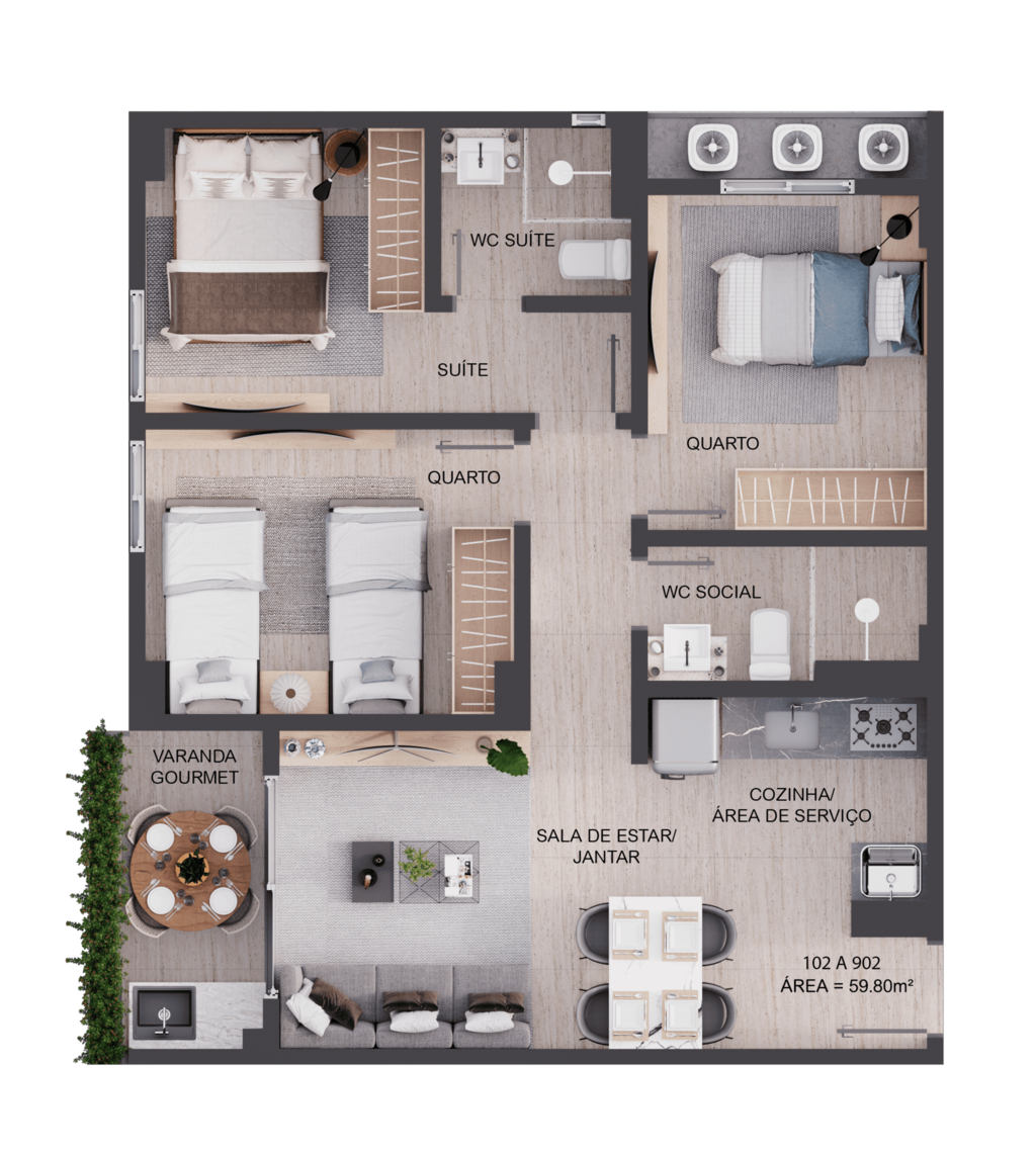 Apartamento à venda com 2 quartos, 11417m² - Foto 34