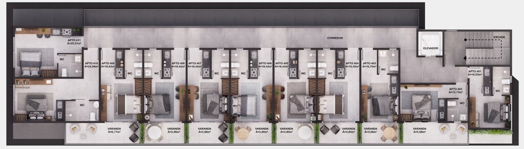 Apartamento à venda com 1 quarto, 23m² - Foto 19