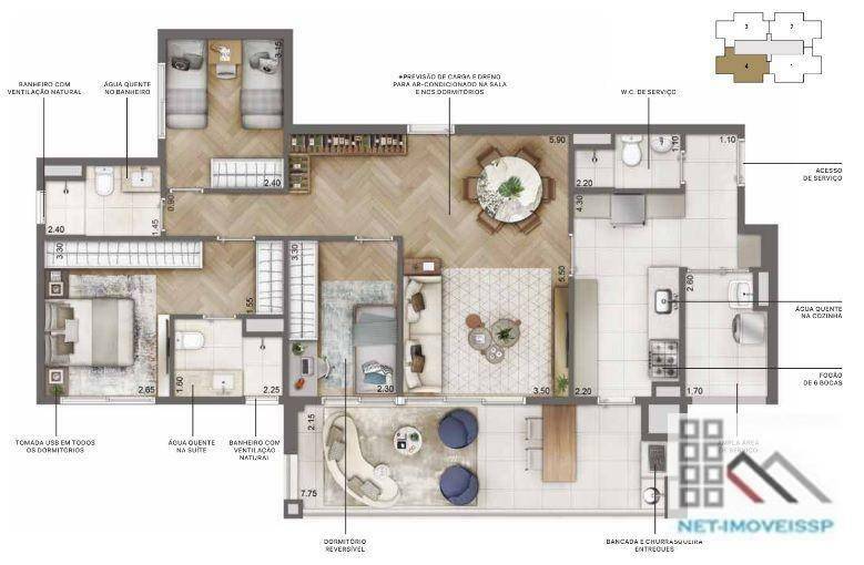 Apartamento à venda com 3 quartos, 113m² - Foto 24