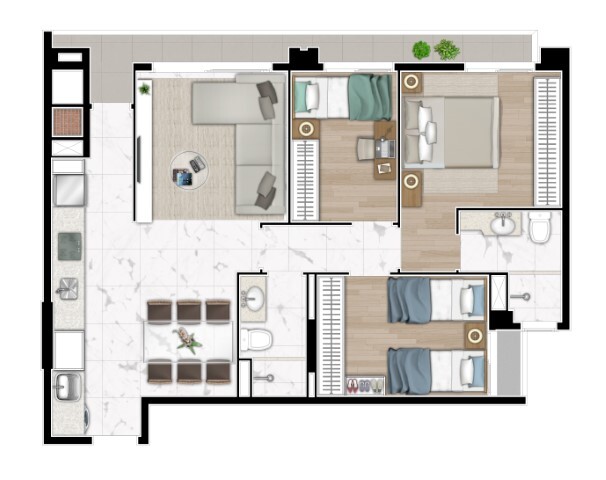 Apartamento à venda com 2 quartos, 61m² - Foto 39