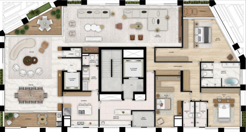 Apartamento à venda com 4 quartos, 393m² - Foto 38