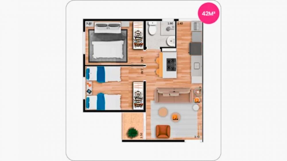 Apartamento à venda com 2 quartos, 42m² - Foto 17