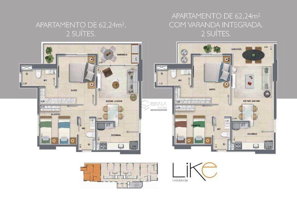 Apartamento à venda com 2 quartos, 62m² - Foto 15